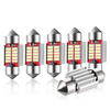 AUDEW 6pcs voiture intérieur Dome ampoules de carte double pointu décodage feux de plaque dimmatriculation extrêmem