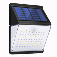 AUGIENB 88LED 600lumen Garden LEDs Split - Capteur de mouvement à lumière solaire - Applique murale étanche - Télécomman