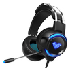 AULA G91 casque de jeu 7.1 canaux 4D son surround stéréo 50mm unité HIFI casque LED lumière 360 ° Omnidirectionnel réduc