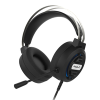 AULA S603 Casque de jeu 7.1 canaux USB filaire basse LED Casque de jeu Casque de son stéréo avec micro pour PS4 Ordinate
