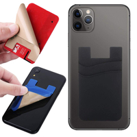Autocollant adhésif universel en silicone Bakeey Ultra-mince avec poche pour porte-cartes Compatible avec la plupart des
