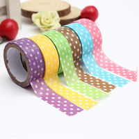 Autocollant décoratif de bricolage de bande de Washi dimpression de points japonais de 3M