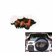 Autocollant de voiture simulé 3D patte fantôme patte terrible rayures stéréoscopiques décalcomanie étanche 20X19 CM 29X1
