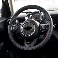 Autocollant de volant en fibre de carbone couvre décoration pour BMW Mini Cooper F55 F56 F60