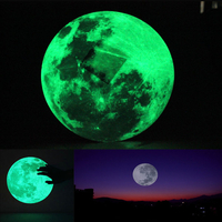Autocollant Mural Grande Lune 30cm éclatant dans lautocollant sombre