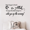 Autocollant de décoration murale islamique ne pas oublier de remercier ALLAH vinyle Art Decal Wall Decor