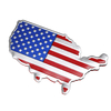 Autocollants 3D pour auto en métal USA États-Unis Carte américaine Drapeau Decal Emblem