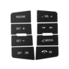 Autocollants de décalcomanies de réparation de bouton de volant noir mat de voiture pour Ford Focus 2008-2010
