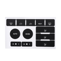 Autocollants de décalques de réparation de bouton de commande de climat de voiture noire mate pour VW Volkswagen Touareg