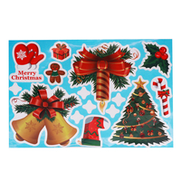 Autocollants de noël amovibles fonds décran bricolage décalcomanie décorative porte fenêtre autocollants flocon de