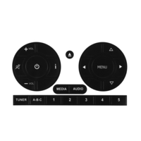 Autocollants de réparation de pelage usés par décalcomanies de bouton stéréo dautoradio pour Fiat 500