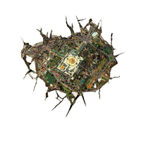 Autocollants de trou de sol 3D amovibles sur la ville surplombent les autocollants muraux de décoration de sol à la mais