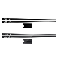 Autocollants de voiture de bande de côté de course de fibre de carbone 5D pour Mercedes-Benz Classe C W204 C180 C200 C23