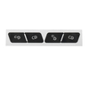 Autocollants de voiture de réparation de bouton de commutateur de serrure de porte noir mat pour Mercedes Benz W204 C300