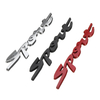 Autocollants en métal de logo demblème demblème de logo de chrome de chrome rouge / argent / noir pour la cour