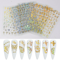 Autocollants holographiques dart dongle 3D Colorful décalcomanies de transfert dongle de papillon