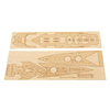 Autocollants pour terrasse en bois pour trompettiste 05302 1: 350 Battle Cruiser HMS Hood Model