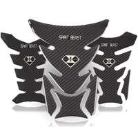 Autocollants réfléchissants de décoration de couverture de protection de réservoir dessence de gaz de moto 3D réflé