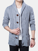 Automne hiver hommes pull décontracté manteau tricoté Cardigan grand revers manches longues pull de marée