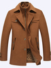 Automne hiver mode affaires Double col veste décontractée hommes laine veste chaude longue trench-coat