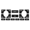 Autoradio stéréo usé Peeling Button Repair Decals Stickers pour Audi A4 B6 B7 A6 A2 A3 8L / P