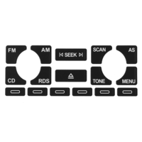 Autoradio stéréo usé Peeling Button Repair Decals Stickers pour Audi A4 B6 B7 A6 A2 A3 8L / P