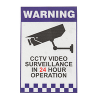 Avertissement CCTV Security Surveillance Camera Decal Sticker signe 66mmx100mm interne