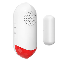 AW401S Tuya WiFi Door Window Sensor Alarm Home Security Wireless Magnetic Sensor Anti-Theft Alarm Sound and Light Smart