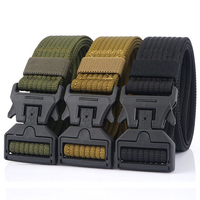 AWMN 125CM Boucle Magnétique Loisirs Toile Respirant Ceinture de Taille Déverrouillage Rapide Ceinture Hommes Élastique