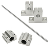 Axe linéaire de rail de 8x400mm avec des supports darbre de 2pcs et bloc de roulement linéaire de 2pcs