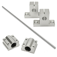 Axe linéaire de rail de 8x400mm avec des supports darbre de 2pcs et bloc de roulement linéaire de 2pcs