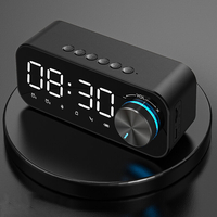 B126 bluetooth 5.0 haut-parleur réveil veilleuse plusieurs modes de lecture LED affichage 360 ° son stéréo surround 1800