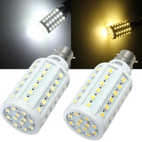 B22 10w SMD 5050 blanc / blanc chaud 60 LED maïs ampoule 110V AC