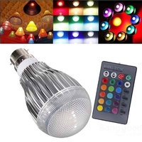 B22 9W RGB AC 85-265V LED Lampe dampoule magique avec IR à distance