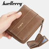 Baellerry Men Faux Leather Zipper Wallet Titulaire de la carte de permis de conduire Creative Creative