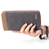 Baellery Casual Vintage Canvas Handbag with Wristlet Zipper Men Large Capacity Mobile Phone Wallet