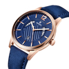 BAGARI 8015P Affichage Lumineux Bracelet En Cuir Véritable Montre À Quartz Style Casual Hommes Montre