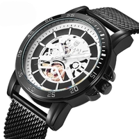 BAGARI 1688 Style Casual Apparence Quartz Montres Acier Mesh Mesh Poignet Montre