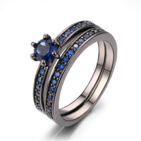 Bague de fiançailles à six pointes en forme de couronne de zircon cubique élégante pour femme