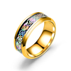 Bague de modèle de dragon en acier inoxydable de mode Multicolor Couple anneaux pour lui lui cadeau