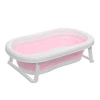 Baignoire bébé douche pliable Baignoire nouveau-né Baignoire denfants sûrs avec coussin