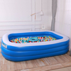 Baignoire de piscine portative pliable gonflable bleue et blanche à 3 couches pour la maison denfants adultes