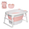 Baignoire pliable pour bébé de 28, 3 pouces / avec coussin de bain pour bébé de 0 à 6 ans