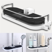 Baignoire Serviette Plateau Maison Simple Tier Shampooing Pomme de Douche Titulaire Salle De Bains Étagère Douche De Sto