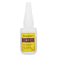 BAIHERE 20g Séchage Rapide Adhésif Colle de Collage Forte Adhésif pour Caoutchouc de Silicone En Plastique PVC