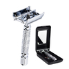 BAILI BD179 Barber Safety Blade Razor Rasoir manuel Double bordure papillon Twist ouvert en forme de T Unisexe 1 Housse
