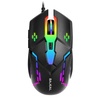 BAJEAL D2 souris filaire 6 boutons réglable 1200-3200DPI LED souris de jeu optique rétro-éclairé pour PC portable Gamer