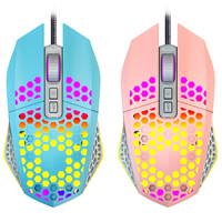 BAJEAL G1 souris de jeu filaire 8000DPI 7 boutons nid dabeille creux rétro-éclairage rvb bureau à domicile souris d