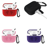 Bakeey 0, 2 mm dépaisseur Silicone antichoc lavable écouteur cas de stockage avec porte-clés pour Apple Airpods 3 Ai