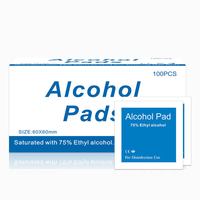 Bakeey 100 Pcs 6 * 6 cm 75% Alcool Lingette Humide Jetable Désinfection Préparation Swap Pads Antiseptique Nettoyage De